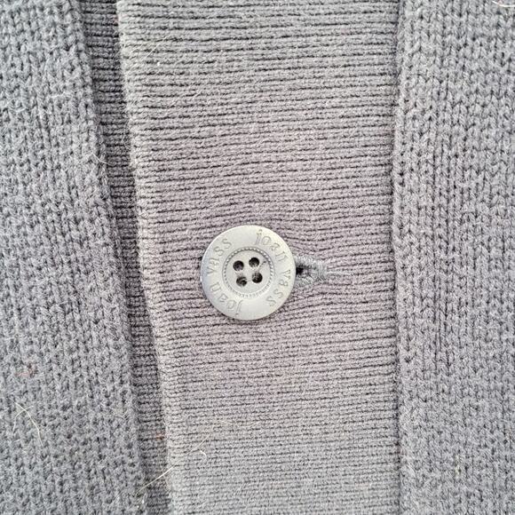 Joan Vass Blue‎ Knit Button Up Pockets Oversized Cardigan Sweater Top - Picture 7 of 13